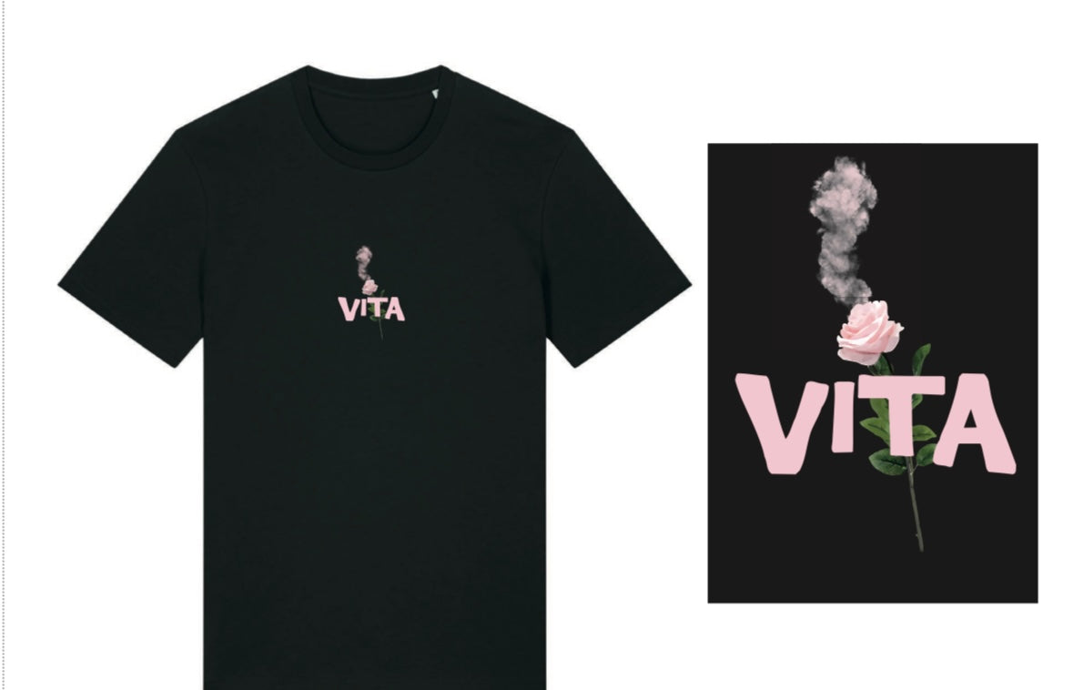 Shirt oversized schwarz VITA ROSE