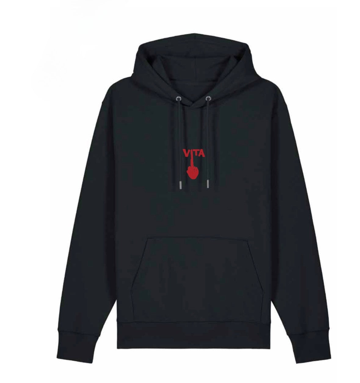 HOODIE VITA MITTELFINGER black